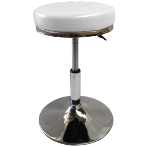 taburet bar reglabil piele ecologica alb